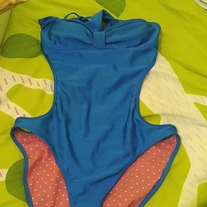 Sexy american eagle bathing suit S LIKE New sexy cut out navy blue shells